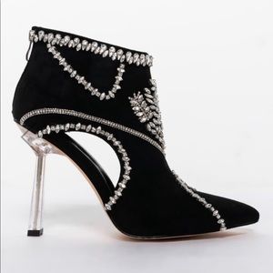 Crystal Rhinestone Stiletto Booties